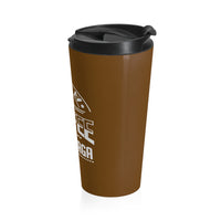 Fueled By Coffee And Krav Maga Stainless Steel Travel Brown Mug