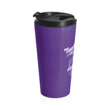 Touch My Coffee And Your First Krav Maga Lesson Is Free Throwback Stainless Steel Purple Travel Mug