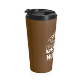 Fueled By Coffee And Muay Thai Stainless Steel Brown Travel Mug