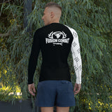 Fusion Combat Signature Men's Jiu Jitsu Rash Guard – High-Performance Compression – White Belt Elite Series