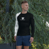 Fusion Combat Signature Men's Jiu Jitsu Rash Guard – High-Performance Compression – White Belt Elite Series